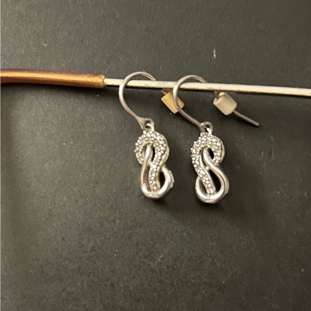 Tiny Diamond Infinity Earrings